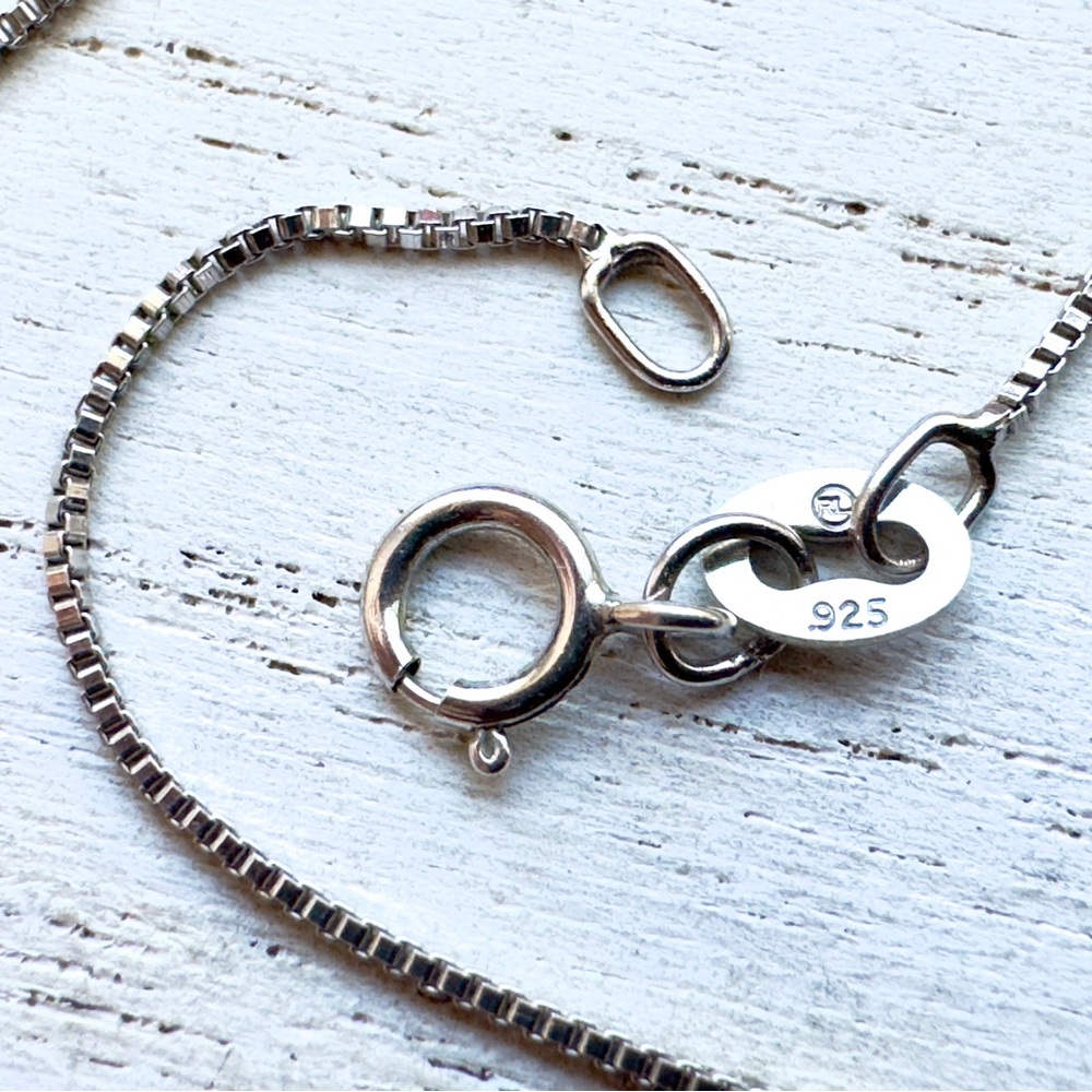Vintage Sterling Silver Box Chain Necklace 18.5” 925 Dainty Minimalist